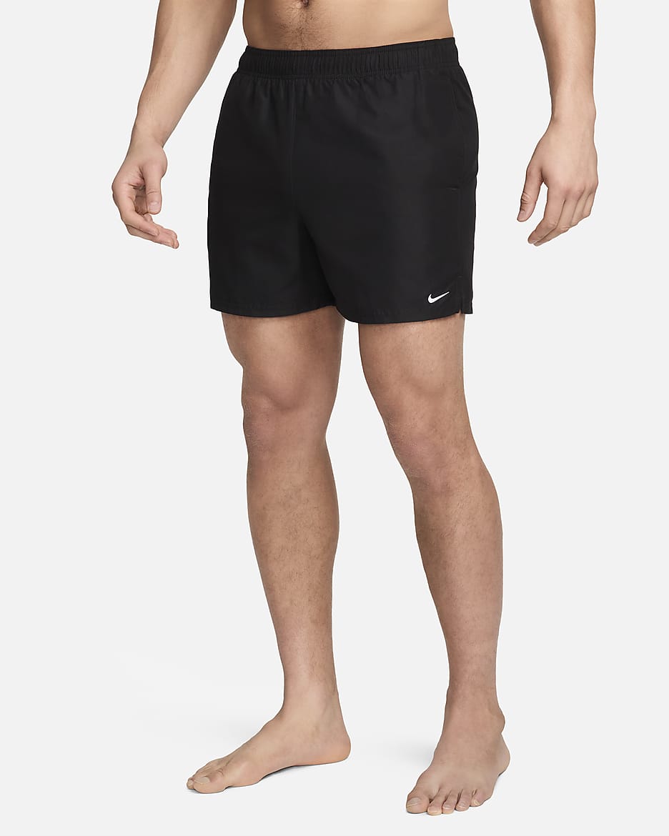 Nike Essential Lap Volley zwemshorts voor heren (13 cm) - Zwart/Wit