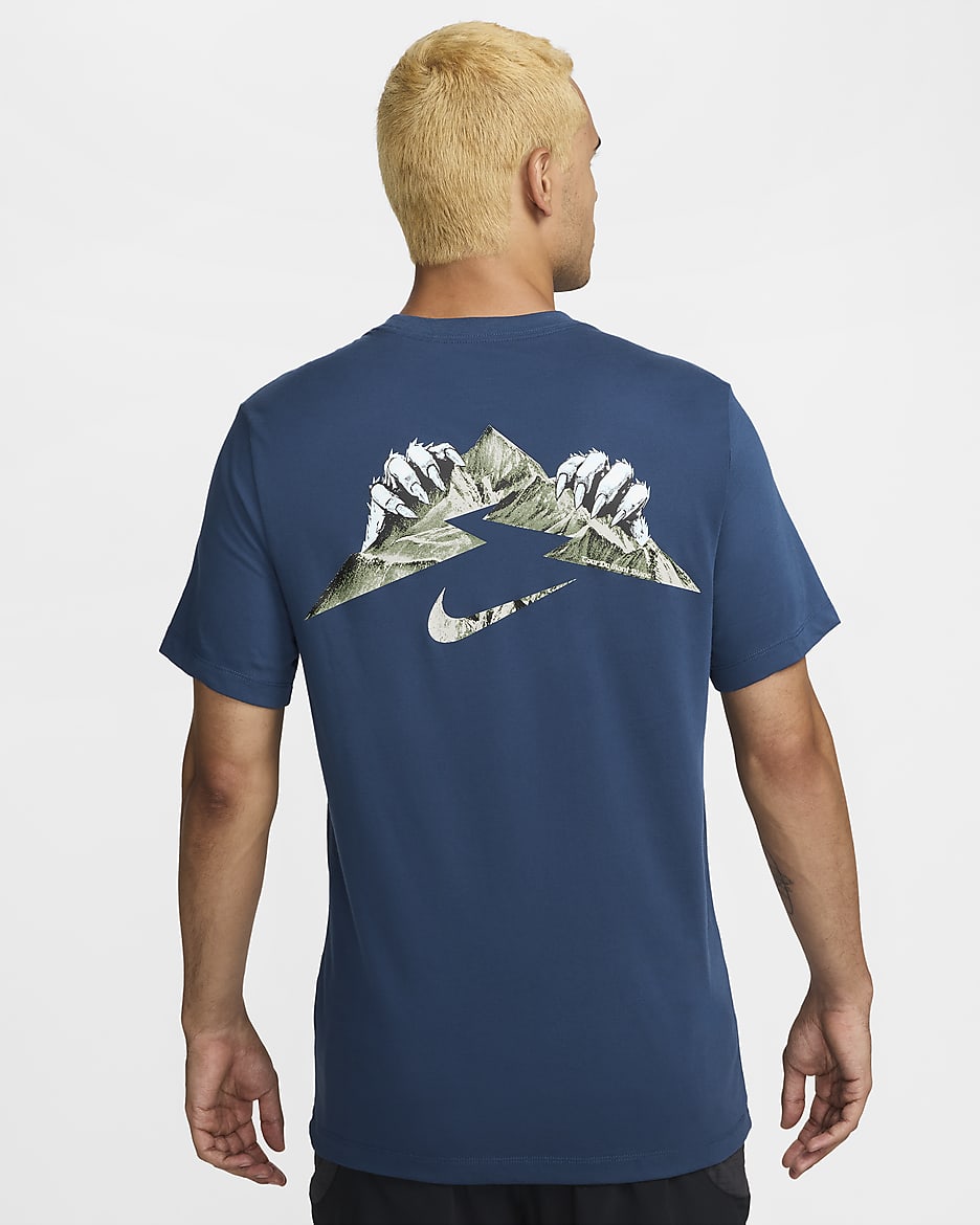 Playera de correr Dri-FIT para hombre Nike - Azul valiente