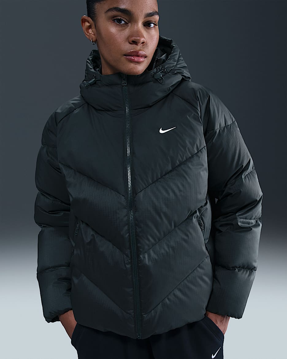 Nike Sportswear Windpuffer Women's Storm-FIT Loose Hooded Down Puffer - Seaweed/Sail