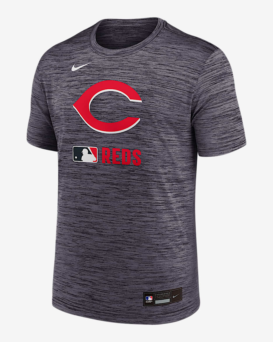Cincinnati Reds Authentic Collection Velocity Men's Nike Dri-FIT MLB T-Shirt - Black