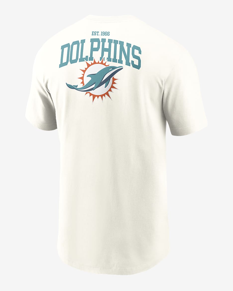 Miami Dolphins Blitz Essential Men's Nike NFL T-Shirt - Cream