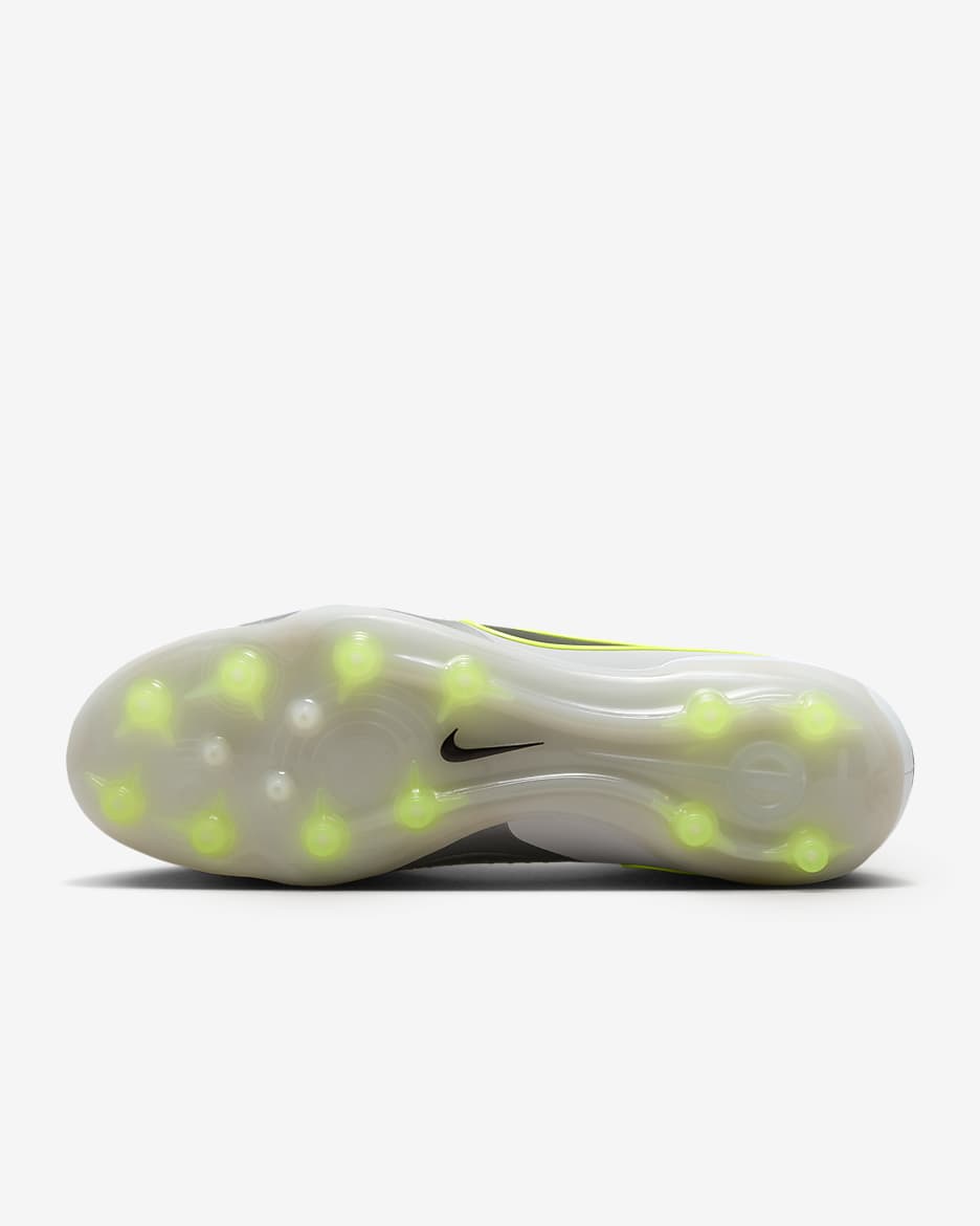 Nike Tiempo Legend 10 Elite Artificial-Grass Football Boot - Metallic Silver/Volt/Black