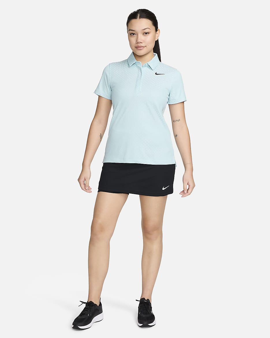 Nike Tour Women's Dri-FIT ADV Short-Sleeve Golf Polo - Ocean Bliss/Glacier Blue/Black
