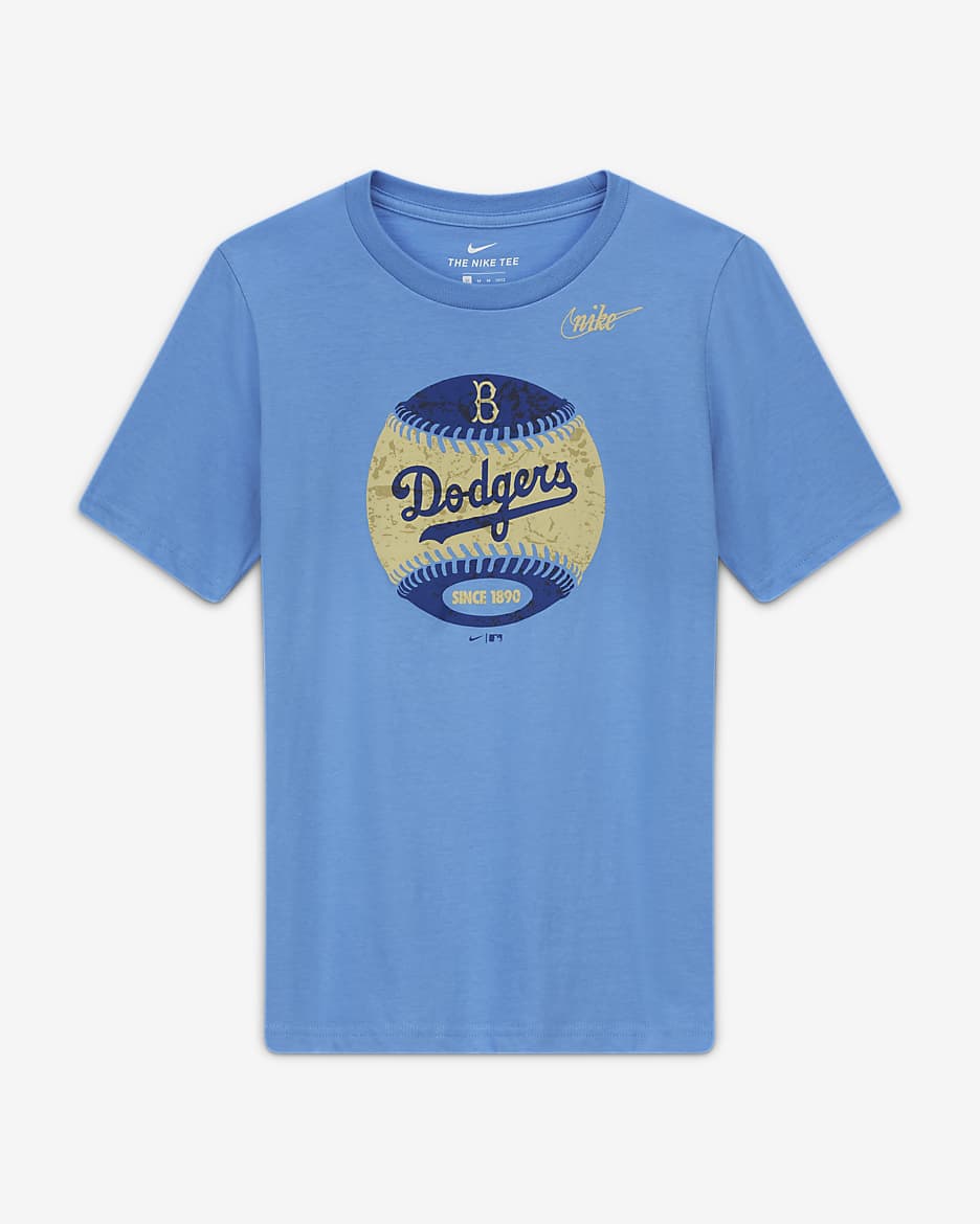 Playera para niño talla grande Nike (MLB Los Angeles Dodgers) - Azul valor