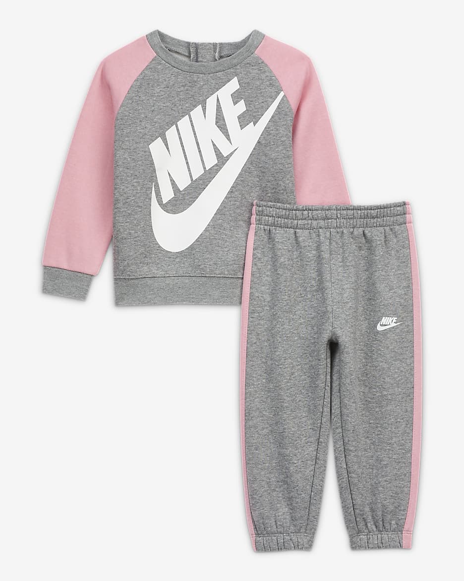 Nike Conjunto de sudadera y pantalón (12-24M) - Bebé - Gris oscuro jaspeado