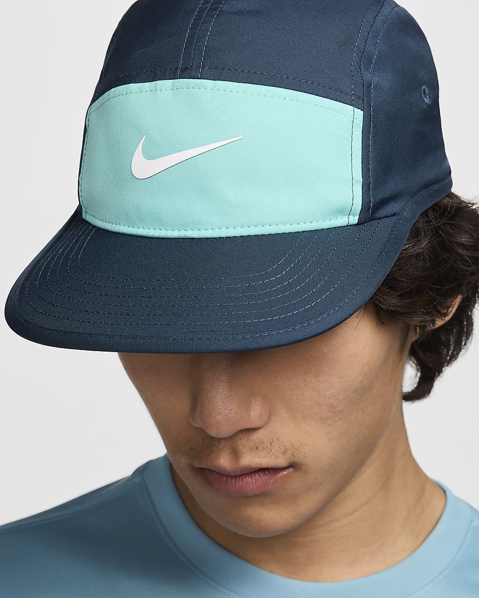 Nike Dri-FIT Fly Unstructured Swoosh Cap - Armory Navy/Green Frost/Anthracite/White