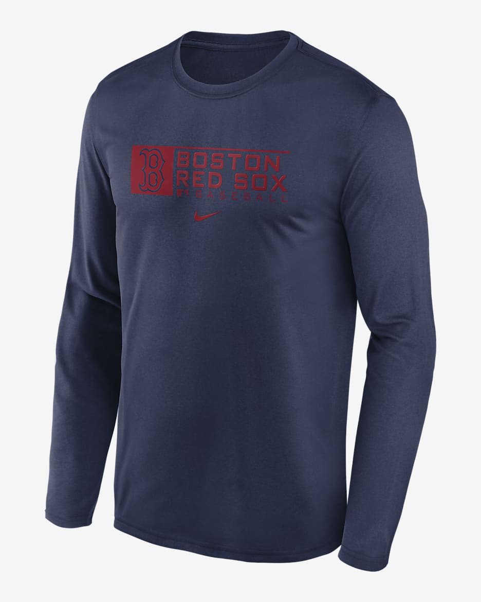 Nike Dri-FIT Team (MLB Boston Red Sox) Men's Long-Sleeve T-Shirt - Navy
