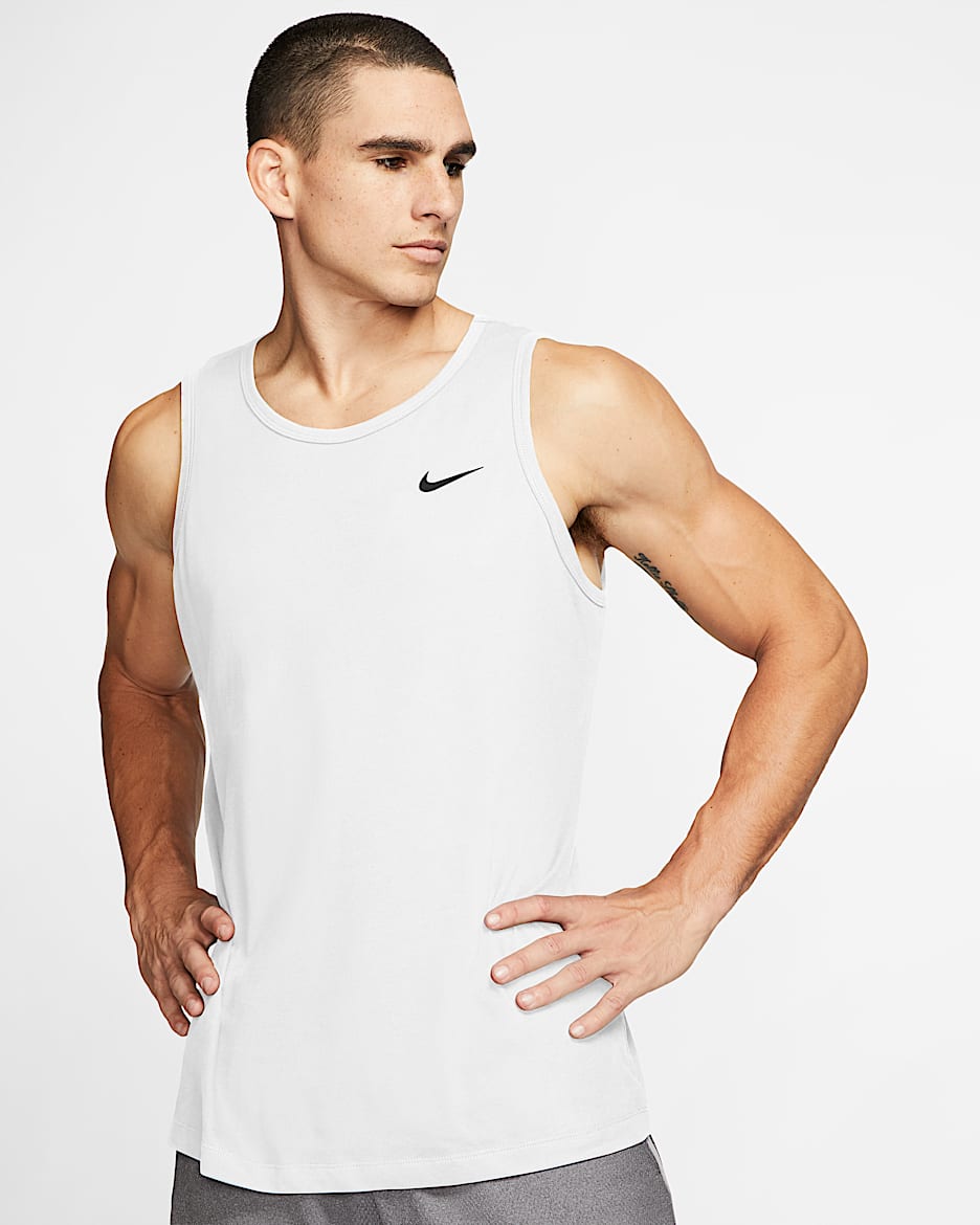 Nike Dri-FIT Men's Training Tank - White/Black