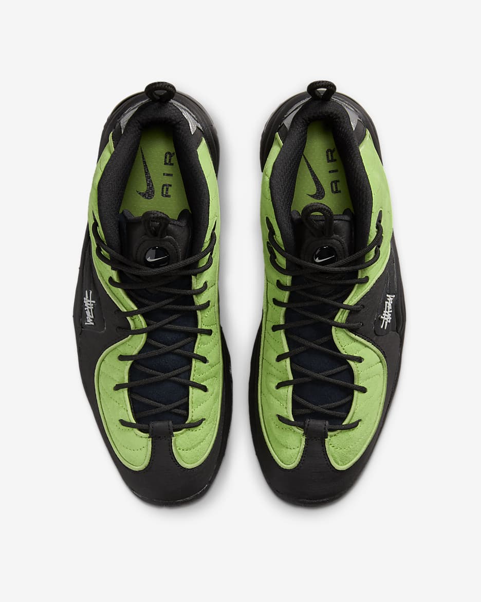 Nike Air Penny 2 x Stüssy Men's Shoes - Vivid Green/Black/Black