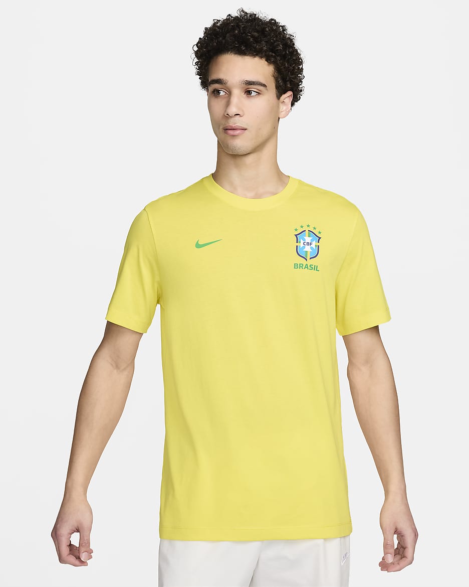 Brazil Essential Men's Nike Soccer T-Shirt - Dynamic Yellow
