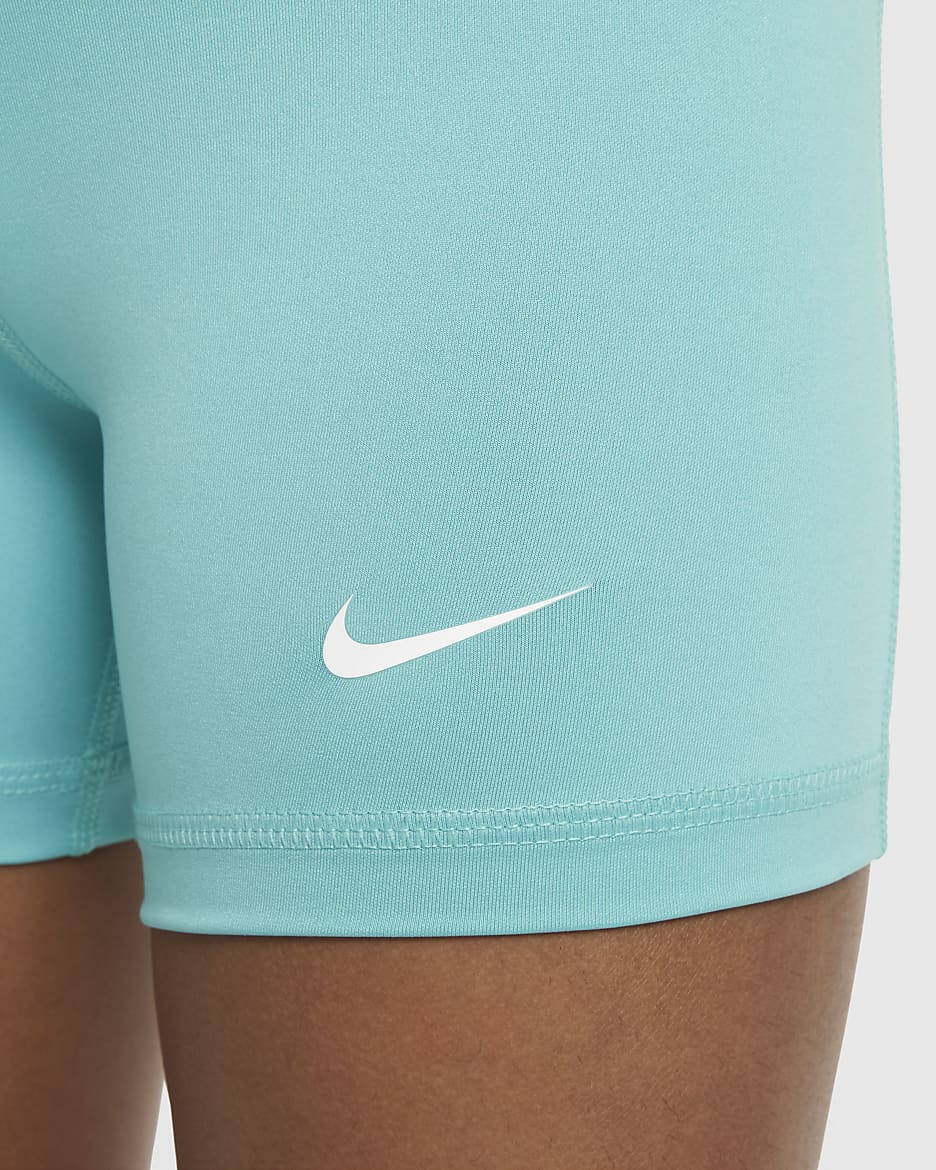 Shorts para niña talla grande Nike Pro - Escarcha verde/Blanco