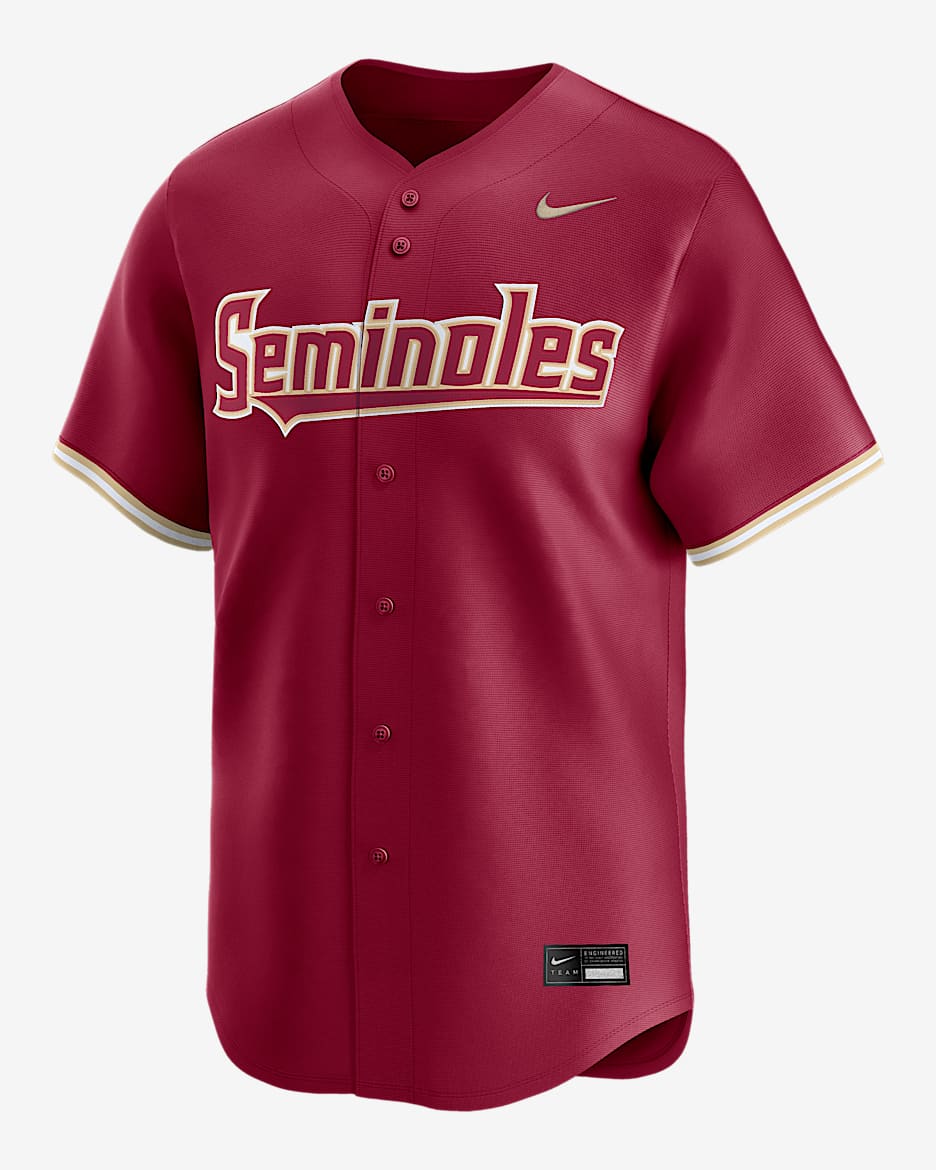 Florida State Seminoles Men's Nike College Limited Baseball Jersey - Garnet