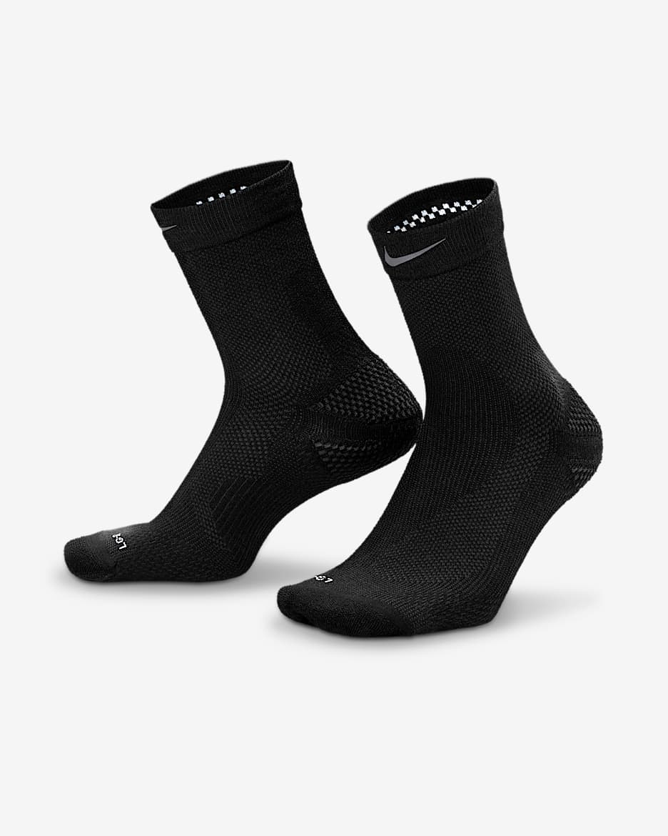 Nike Running Micro-crewstrømper i uld (1 par) - sort/Dark Smoke Grey/Dark Smoke Grey
