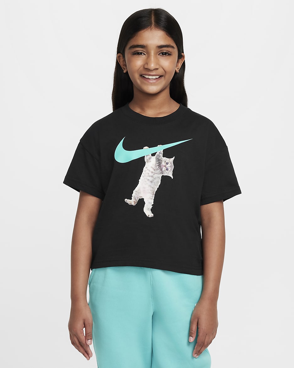 Nike Sportswear Big Kids' (Girls') T-Shirt - Black