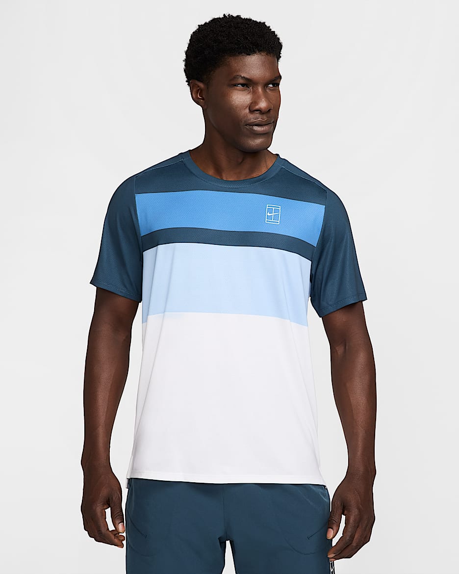 NikeCourt Advantage Men's Tennis Top - Armoury Navy/White/White