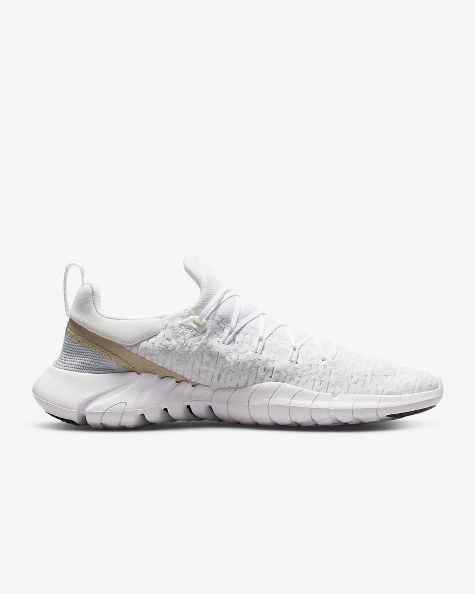 Nike Free Run 5.0 Men's Road Running Shoes - White/Off-White/Pure Platinum/Siren Red