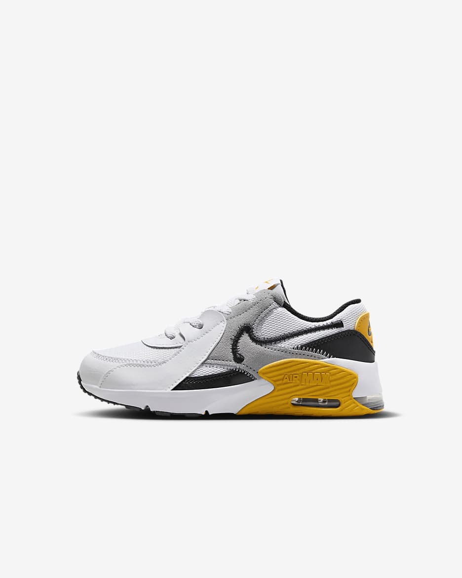 Nike Air Max Excee Younger Kids' Shoes - White/University Gold/Wolf Grey/Black