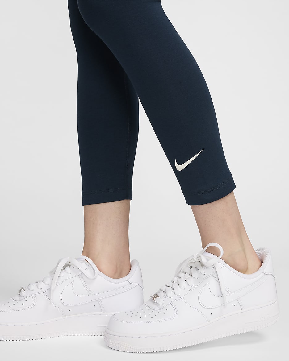 Nike Sportswear Classic leggings i 7/8 lengde med høyt liv til dame - Armory Navy/Sail