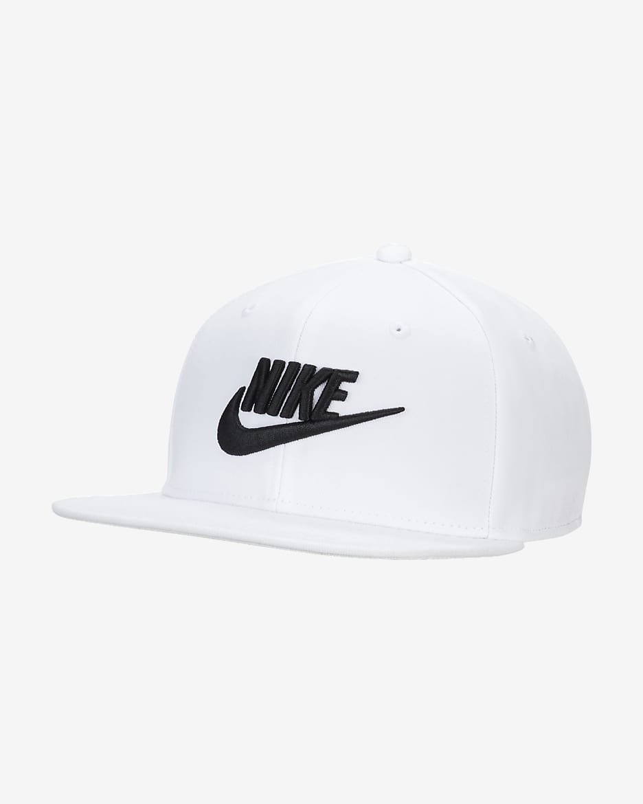 Nike Dri-FIT Pro Structured Futura Cap - White/White/Wolf Grey/Black