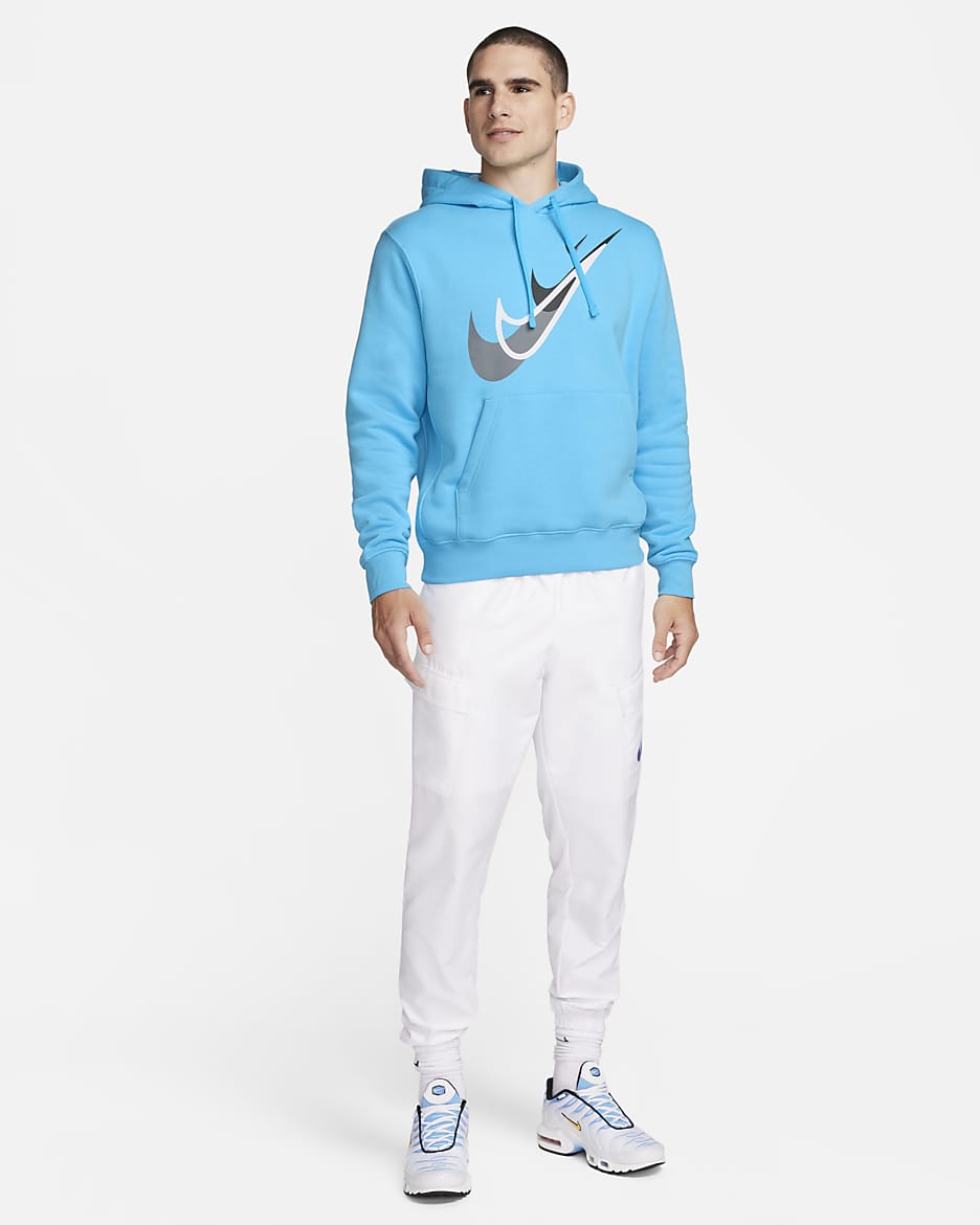 Nike Sportswear Fleece-Pullover-Hoodie für Herren - Baltic Blue