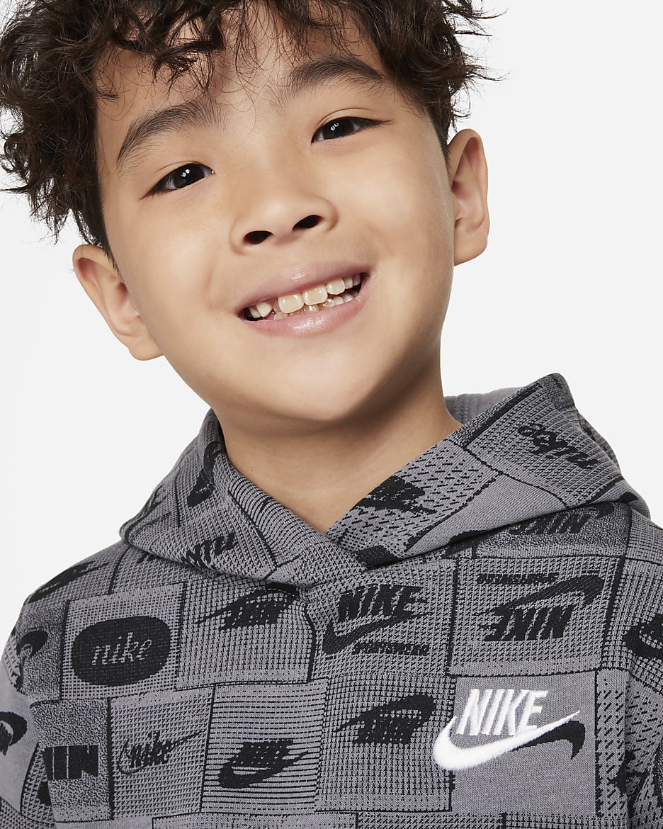 Nike Sportswear Club Little Kids' Hoodie - Smoke Grey