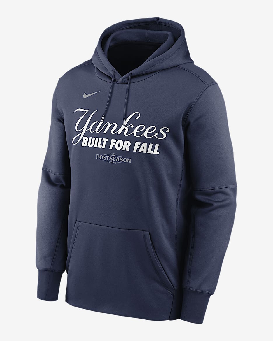 New York Yankees 2025 Postseason Authentic Collection Men’s Nike Therma MLB Pullover Hoodie - Navy