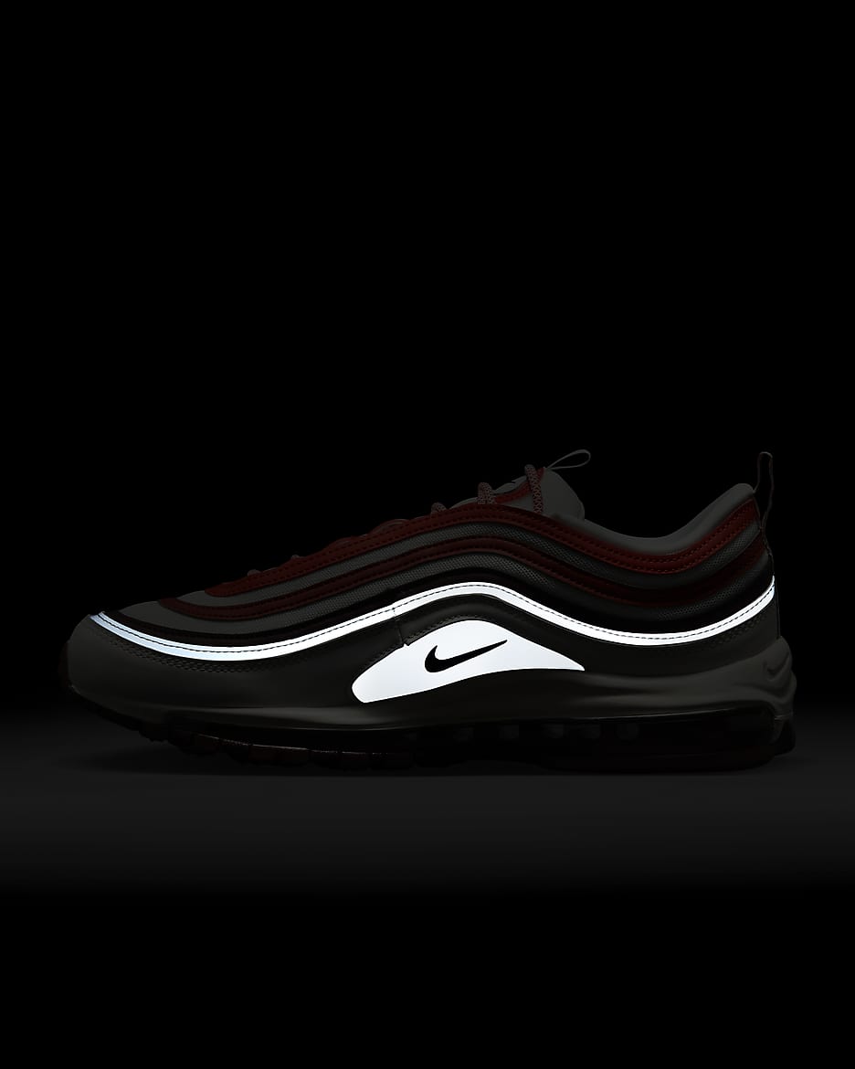 Nike Air Max 97 男鞋 - Summit White/Dark Team Red/Dragon Red/黑色