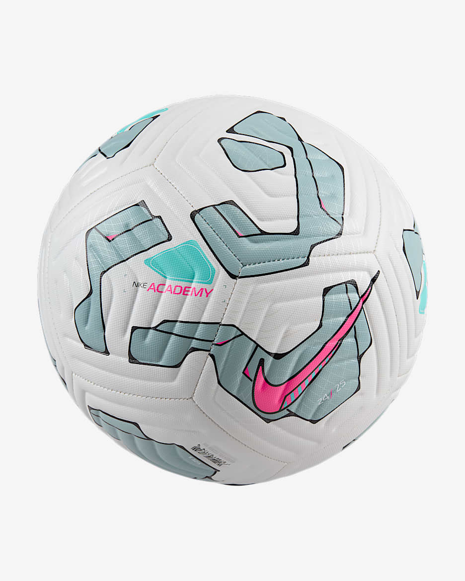 Balón de fútbol Nike Academy - Blanco/Cubo océano/Avalancha rosa