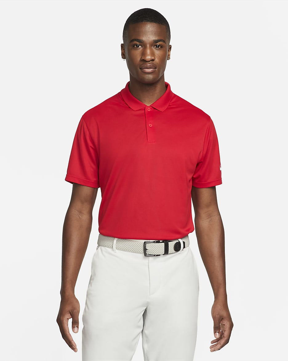 Nike Dri-FIT Victory Men's Golf Polo - University Red/White