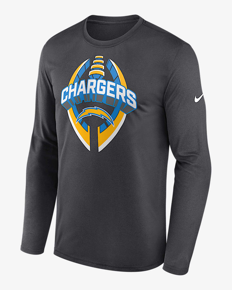 Los Angeles Chargers Legend Icon Men's Nike Dri-FIT NFL Long-Sleeve T-Shirt - Anthracite