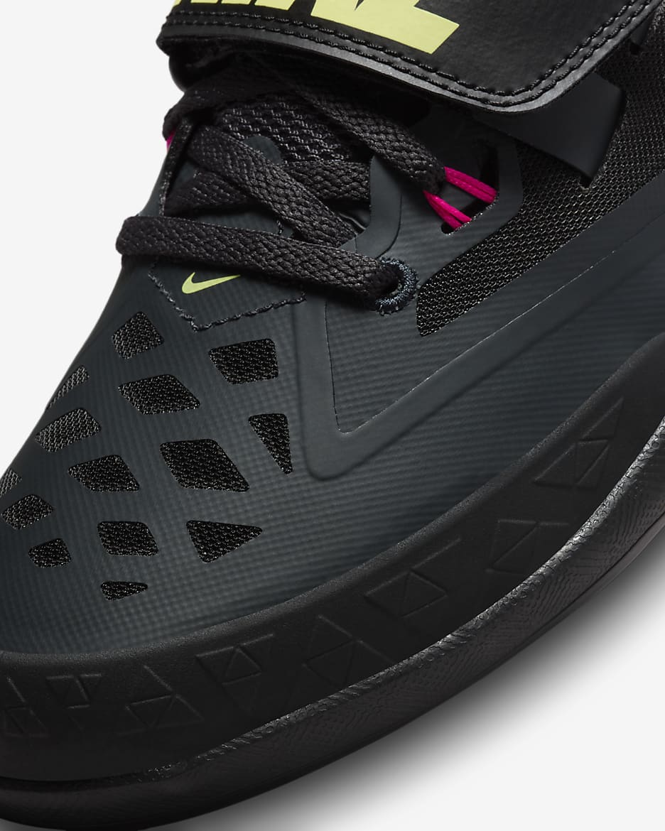 Nike Zoom Rotational 6 Athletics Throwing Shoes - Anthracite/Black/Light Lemon Twist/Fierce Pink