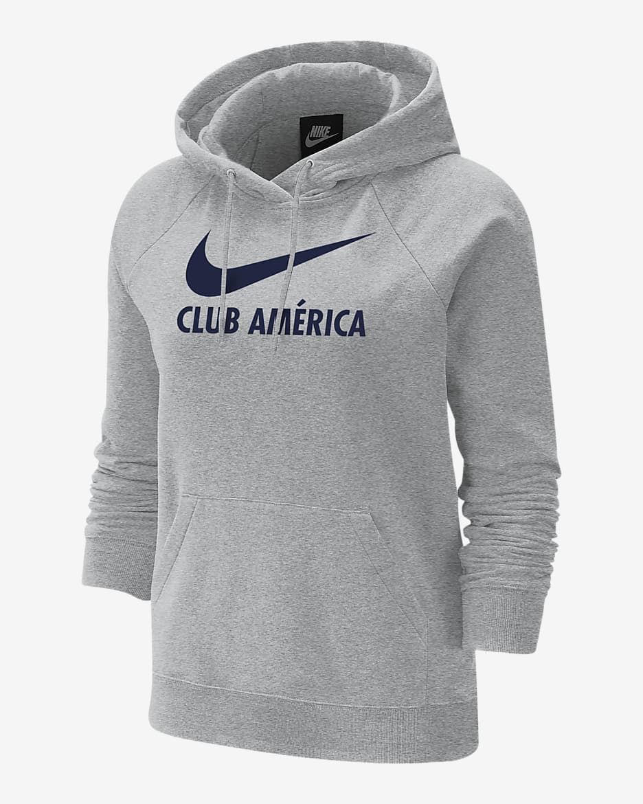 Club America Women's Varsity Fleece Hoodie - Grey Heather
