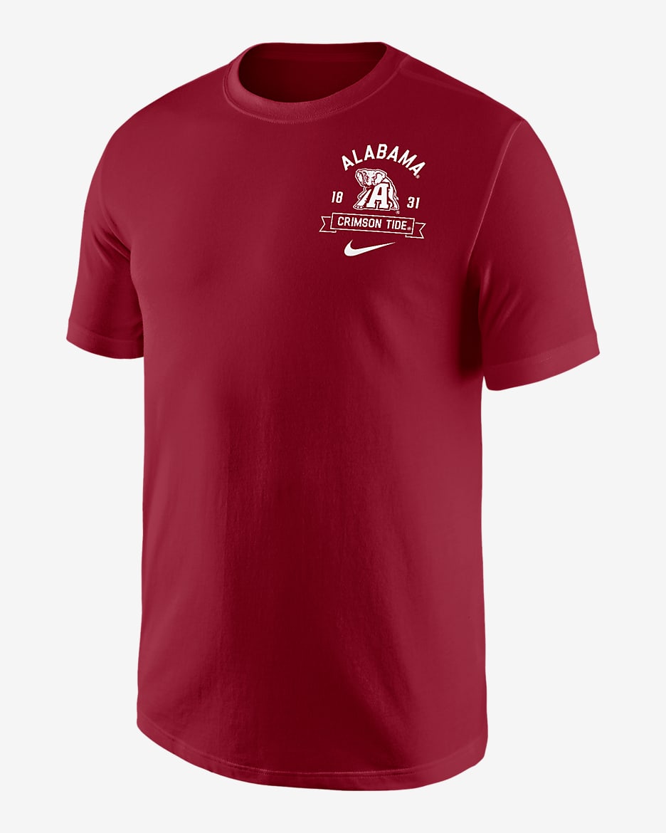 Playera universitaria Nike Max90 para hombre Alabama - Carmesí team