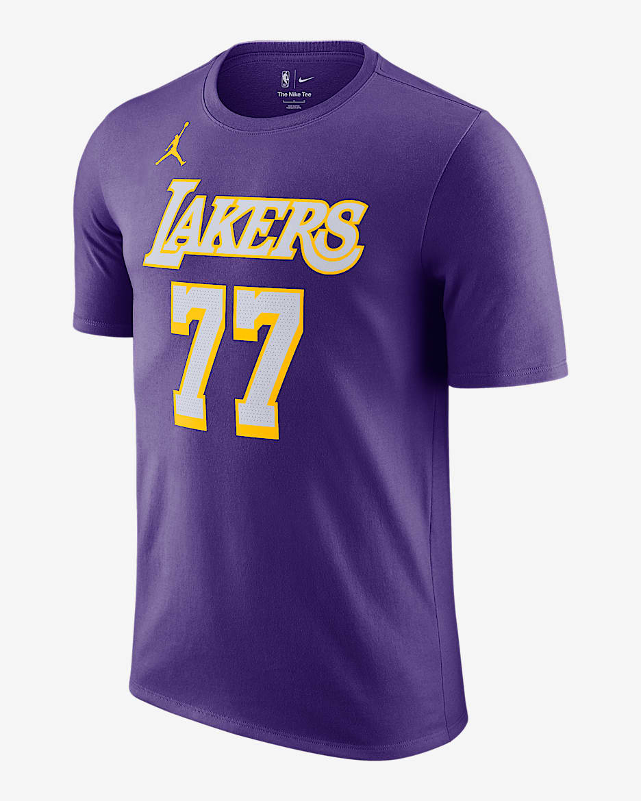 T-shirt NBA Nike Los Angeles Lakers Essentials para homem - Roxo Field