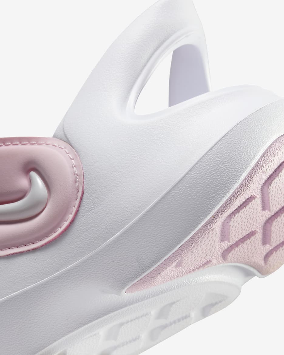 Sandalias para niños grandes Nike Aqua Swoosh - Espuma rosa/Blanco