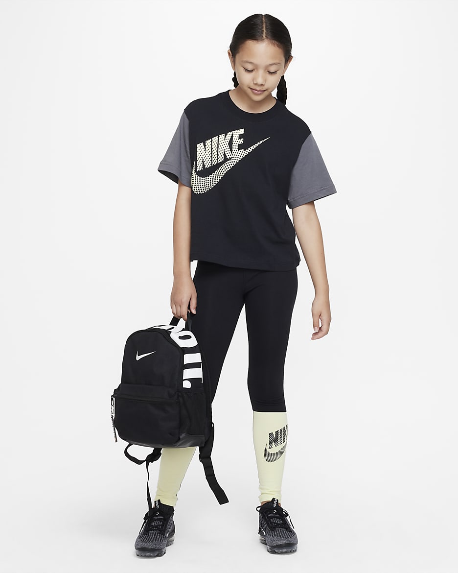 Nike Sportswear Essential Big Kids' (Girls') Dance T-Shirt - Black/Iron Grey