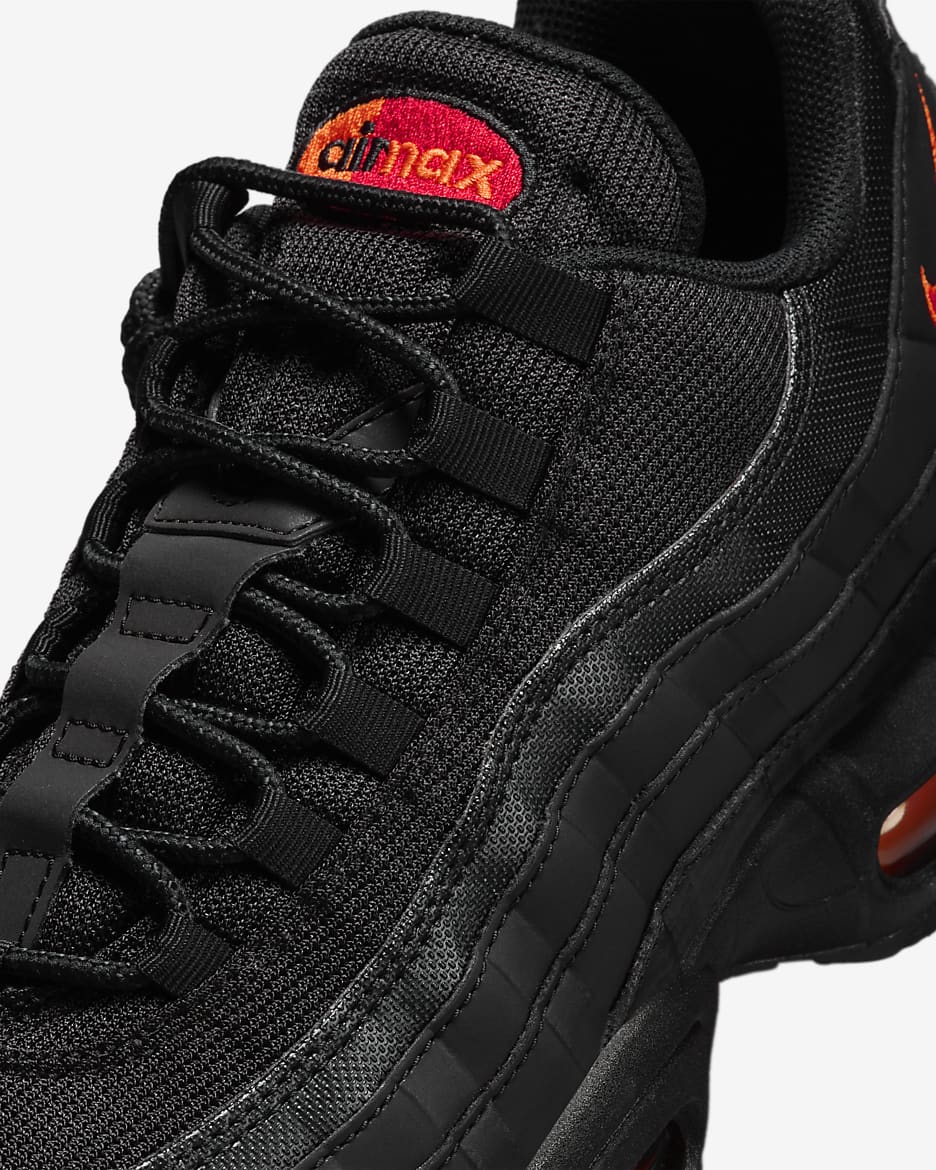 Nike Air Max 95 Men's Shoes - Black/Safety Orange/University Red