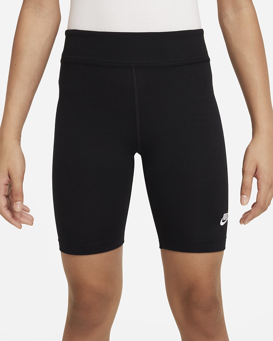 Cycliste 18 cm Nike pour ado (fille) - Noir/Blanc
