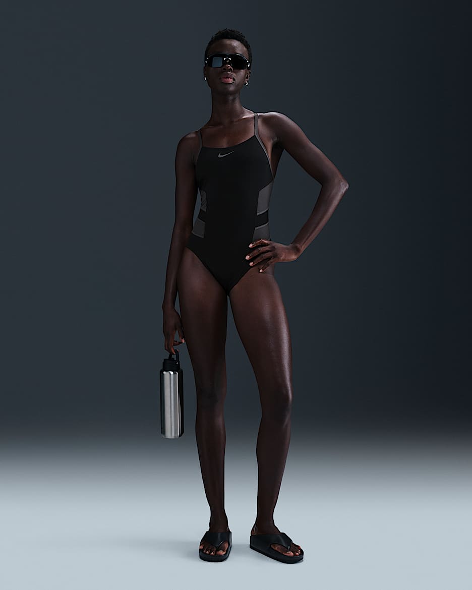 Nike Swim HydraStrong Women's Racerback One-Piece - Black