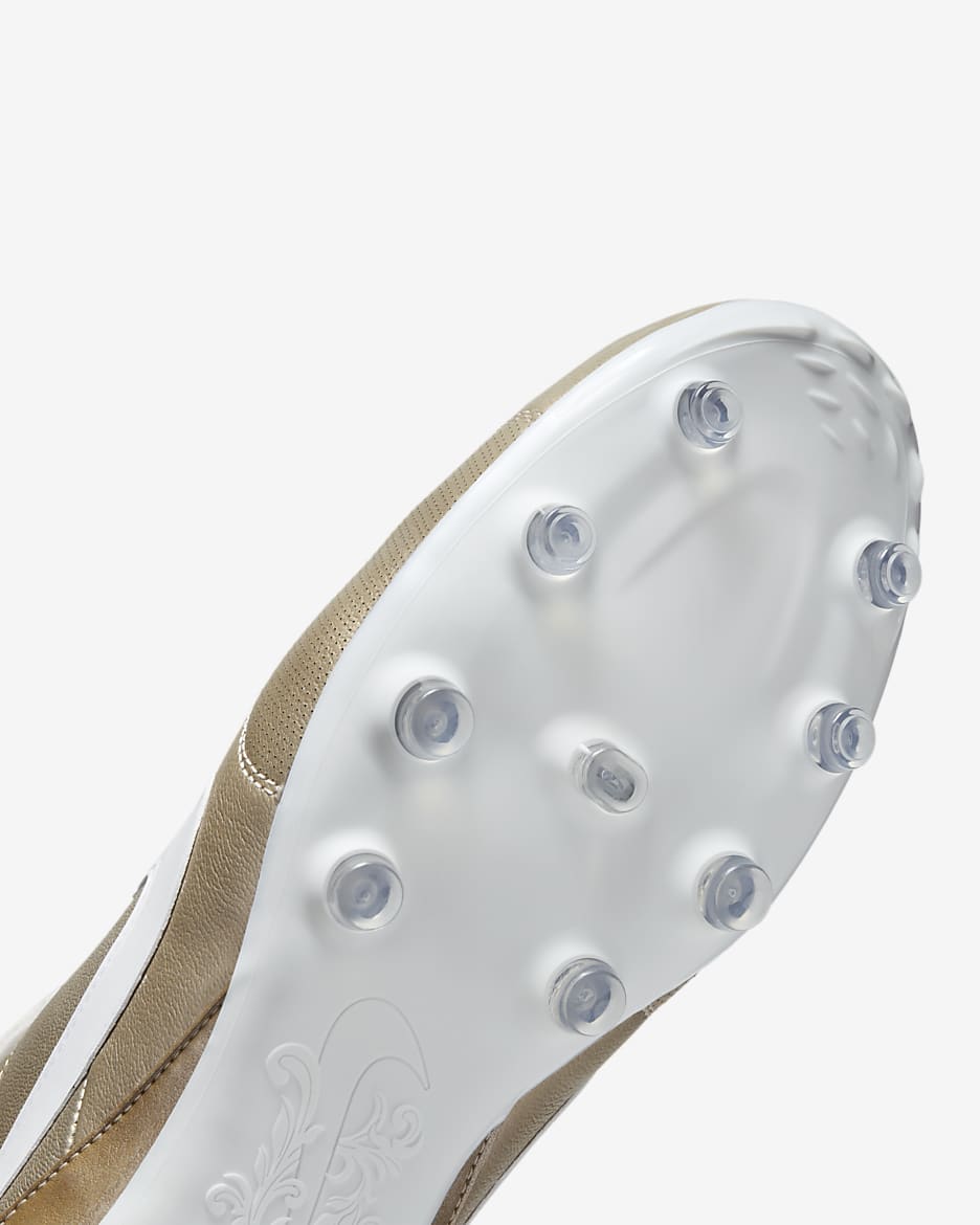 NikePremier 3 Firm-Ground Low-Top Soccer Cleats - Metallic Gold Grain/Metallic Gold Grain/White