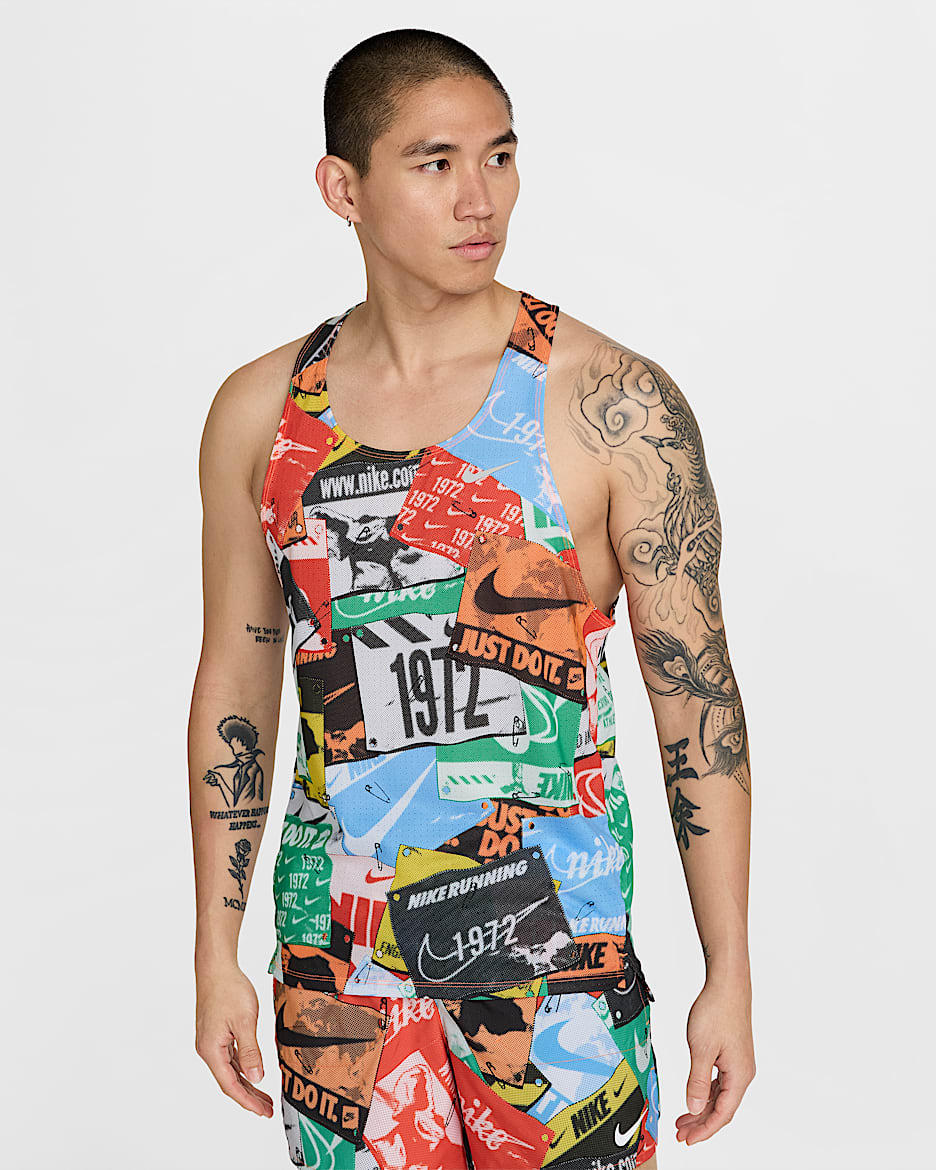 Nike Fast Run Energy Men's Dri-FIT Running Singlet - Total Orange