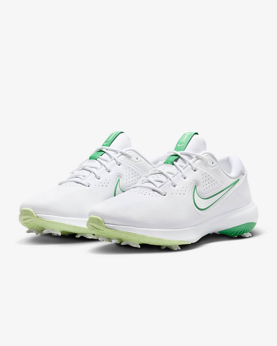 Nike Victory Pro 3 Men's Golf Shoes (Wide) - White/Stadium Green/Barely Volt/Summit White