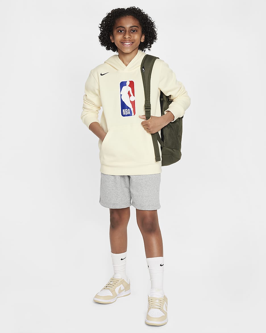 Bluza z kapturem dla dużych dzieci Nike NBA Team 31 Club Fleece - Alabaster