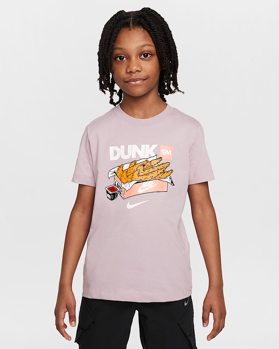 Playera para niños talla grande Nike Sportswear - Rosado partícula