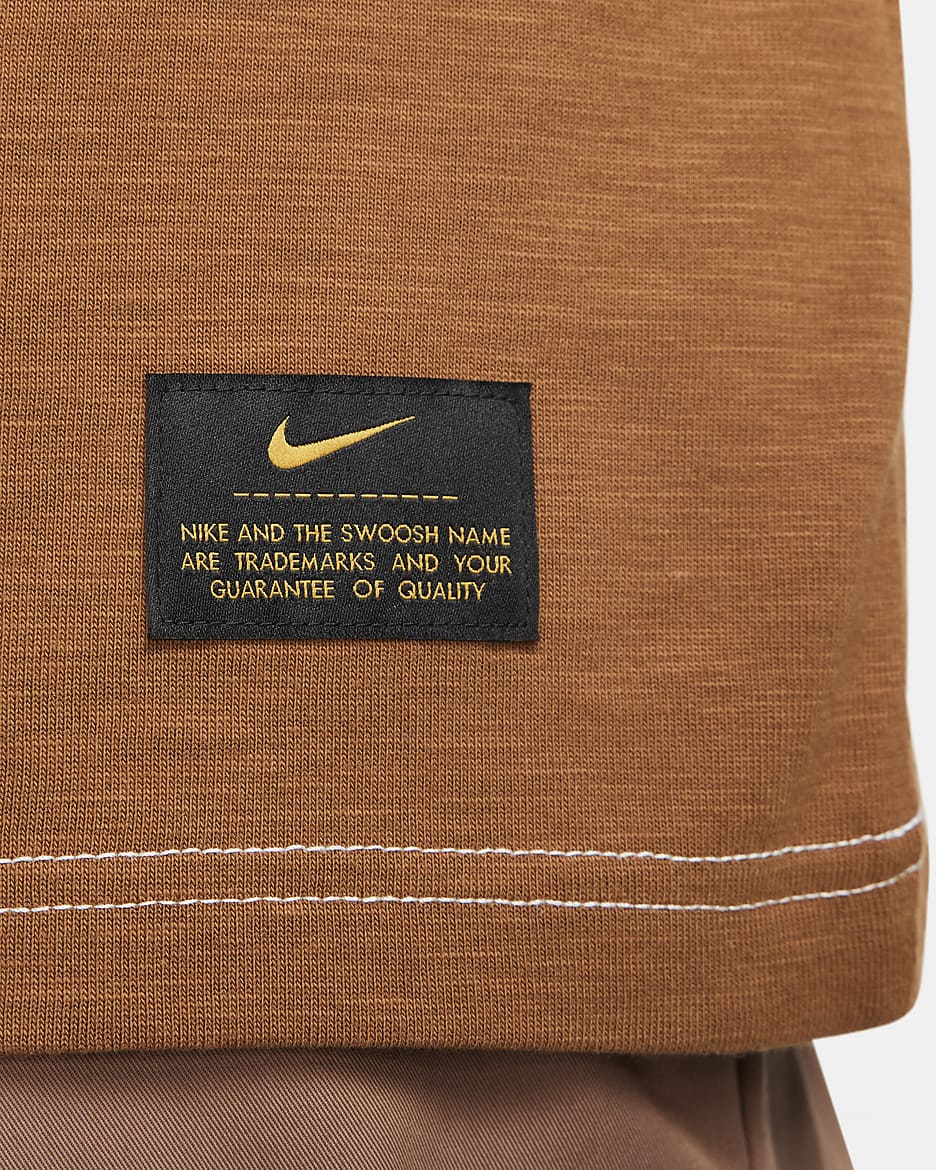 Nike Life Kurzarm-Strickoberteil für Herren - Light British Tan/Phantom