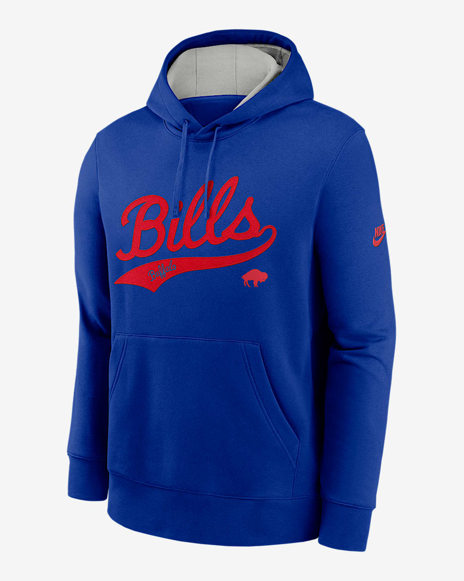 Buffalo Bills Rewind Club Logo Men's Nike NFL Pullover Hoodie - Old Royal