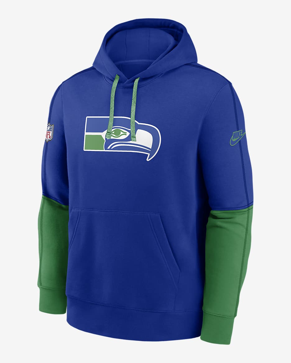 Seattle Seahawks Logo Team Issue Club Men's Nike NFL Pullover Hoodie - Royal