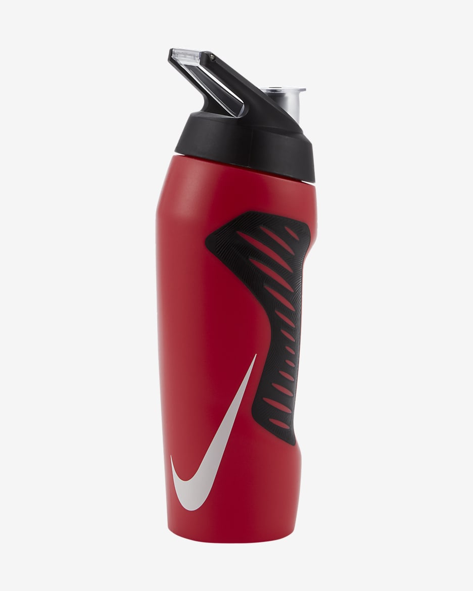 Botella de agua de 710 ml Nike HyperFuel - Rojo universitario/Negro/Blanco
