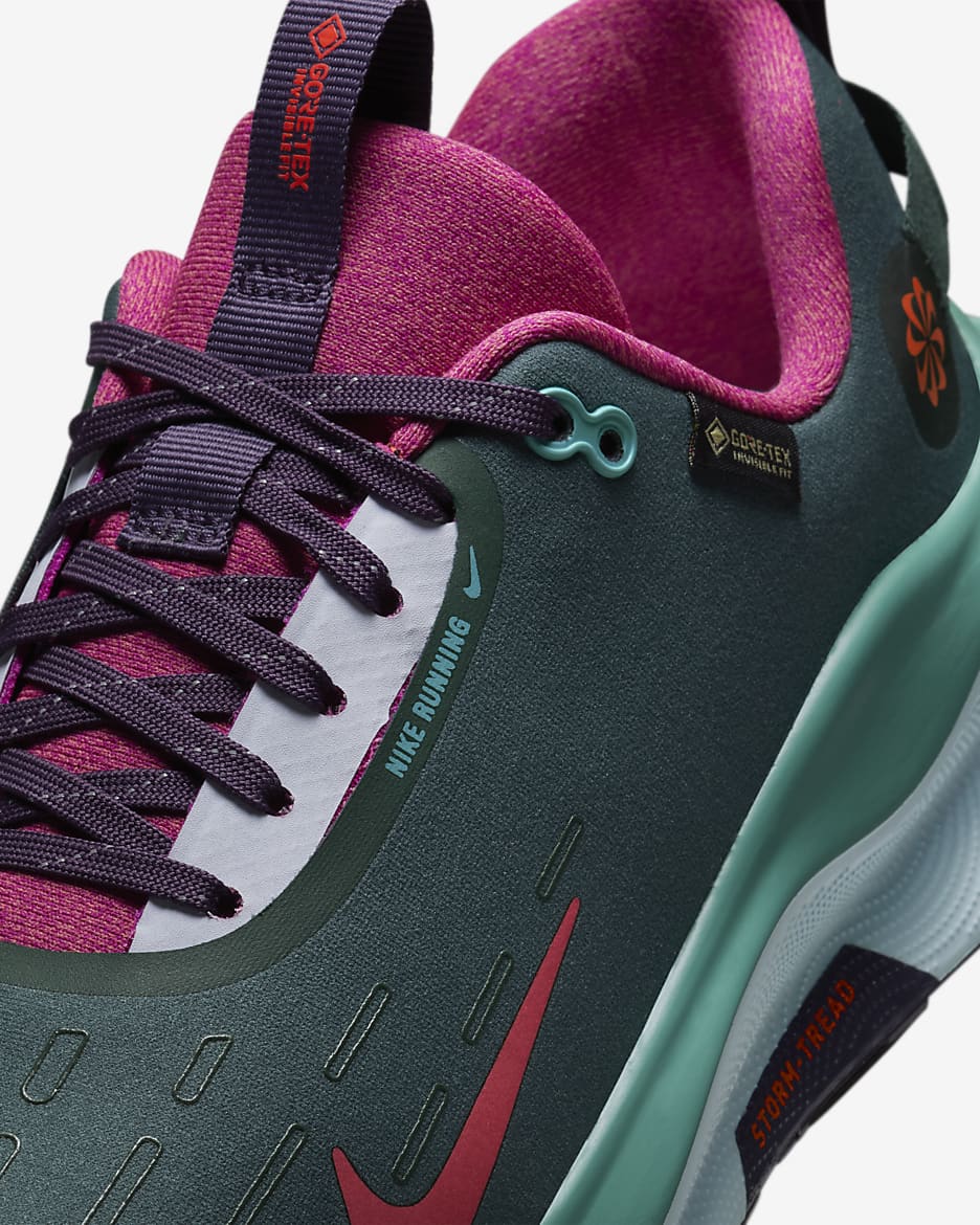 Nike InfinityRN 4 GORE-TEX Women's Waterproof Road Running Shoes - Vintage Green/Dark Raisin/Green Frost/Bright Crimson