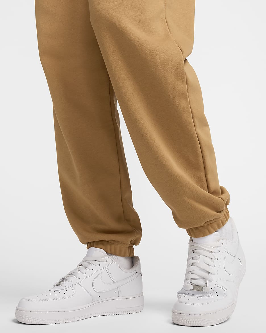 Nike Sportswear Phoenix Fleece Women's High-Waisted Oversized French Terry Tracksuit Bottoms - Flax/Sail